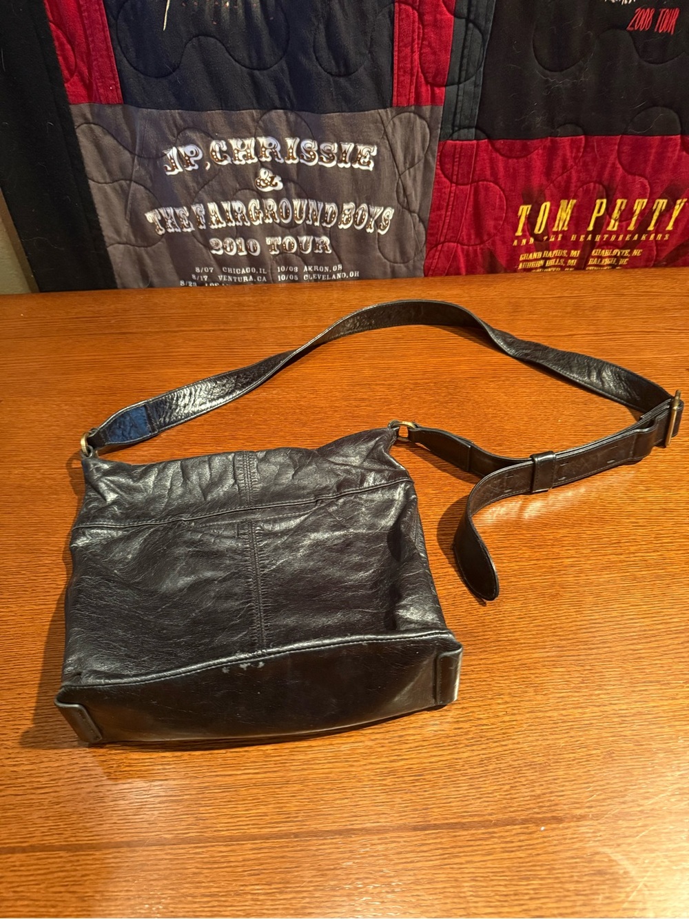 HOBO Black Leather Hobo Shoulder Bag